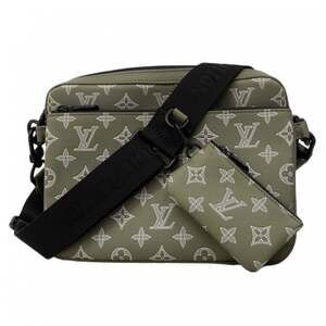 Louis Vuitton Monogram Shadow Trio Shoulder Bag M12490 Olive Green Men's